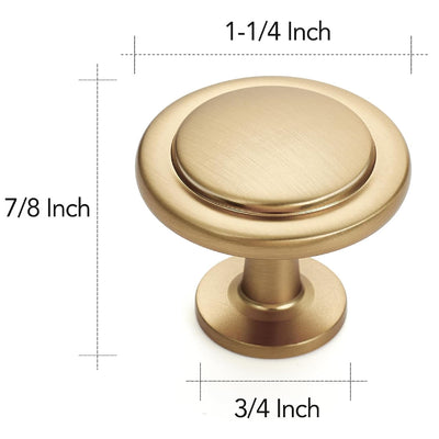 Ravinte 15 Pack Champagne Bronze Decorative Cabinet Knobs