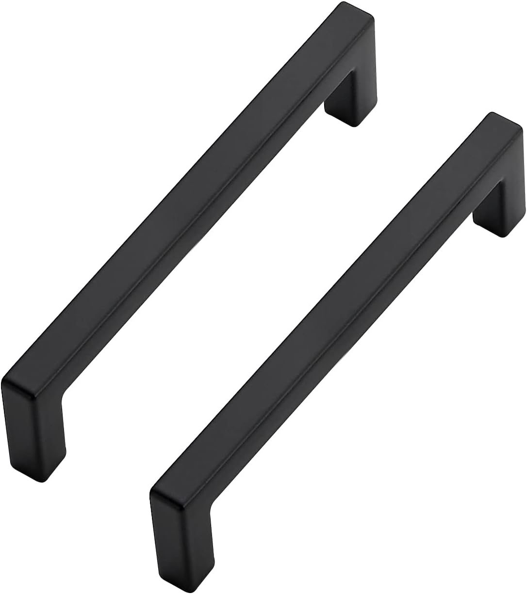 Ravinte 10 Pack 4 Inch Center to Center Solid Slim Square Bar Drawer Handles
