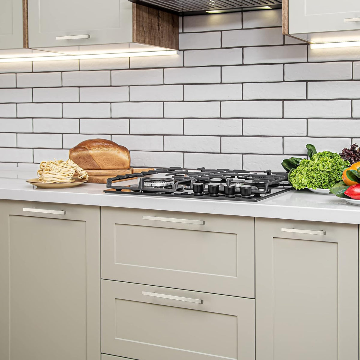 Ravinte 15 Pack 7-1/2&quot; (192mm) Square Brushed Nickel Cabinet Handles