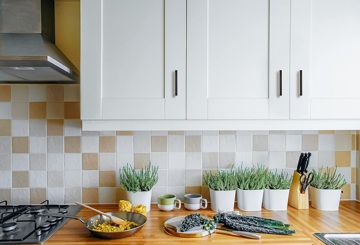 Ravinte 15 Pack Solid 3-3/4 Inch (96mm) Square Oil-Rubbed Bronze Cabinet Handles