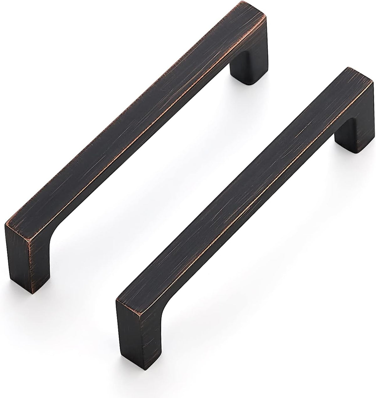 Ravinte 15 Pack Solid 3-3/4 Inch (96mm) Square Oil-Rubbed Bronze Cabinet Handles
