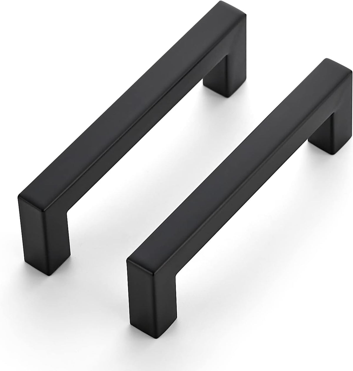 Ravinte 15 Pack 4 Inch Matte Black Square Kitchen Cabinet Handles