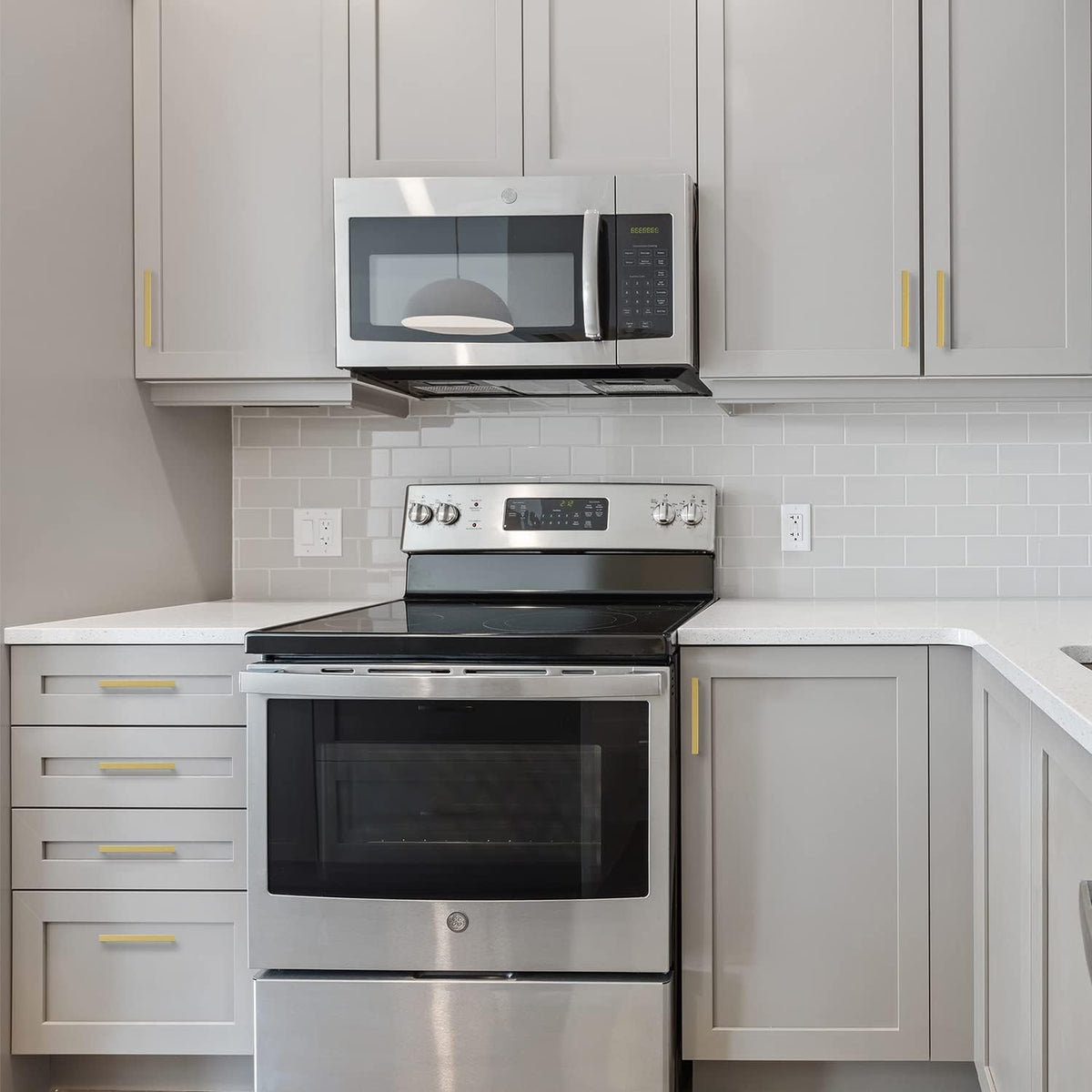 Ravinte 30 Pack 5 Inch Square Cabinet Handles Brushed Brass