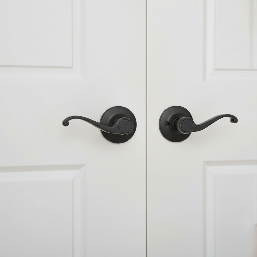 Richmond Dummy Door Lever, Matte Black