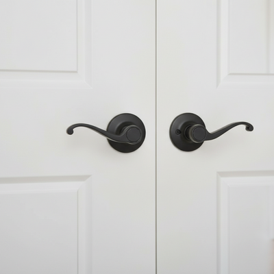 Richmond Dummy Door Lever, Matte Black