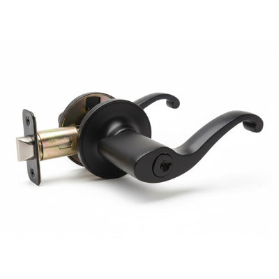 Richmond Entry Door Lever, Matte Black