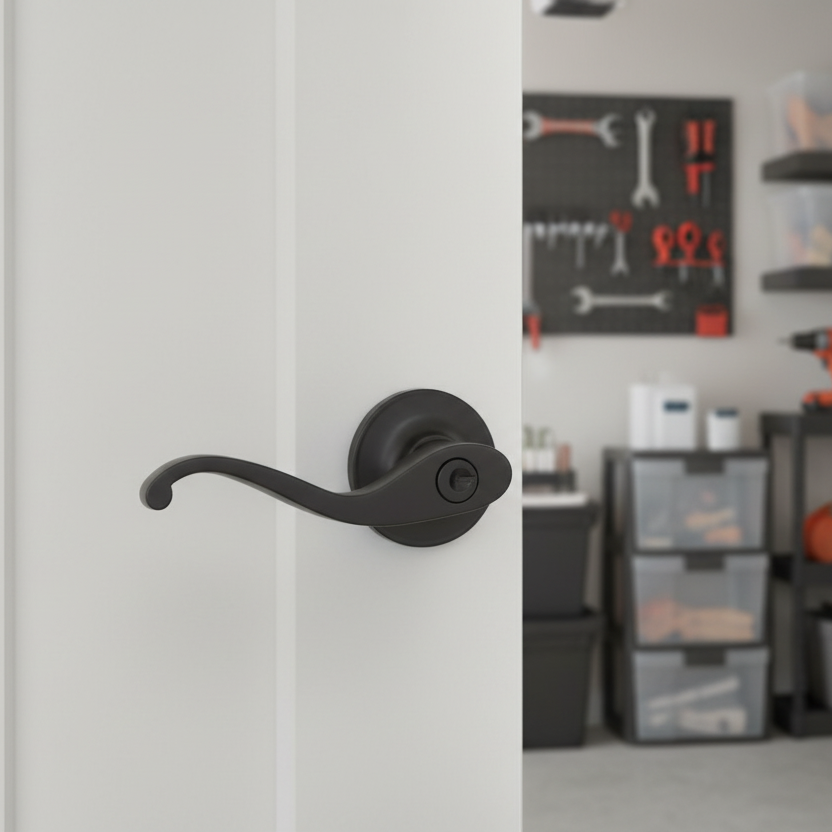 Richmond Entry Door Lever, Matte Black