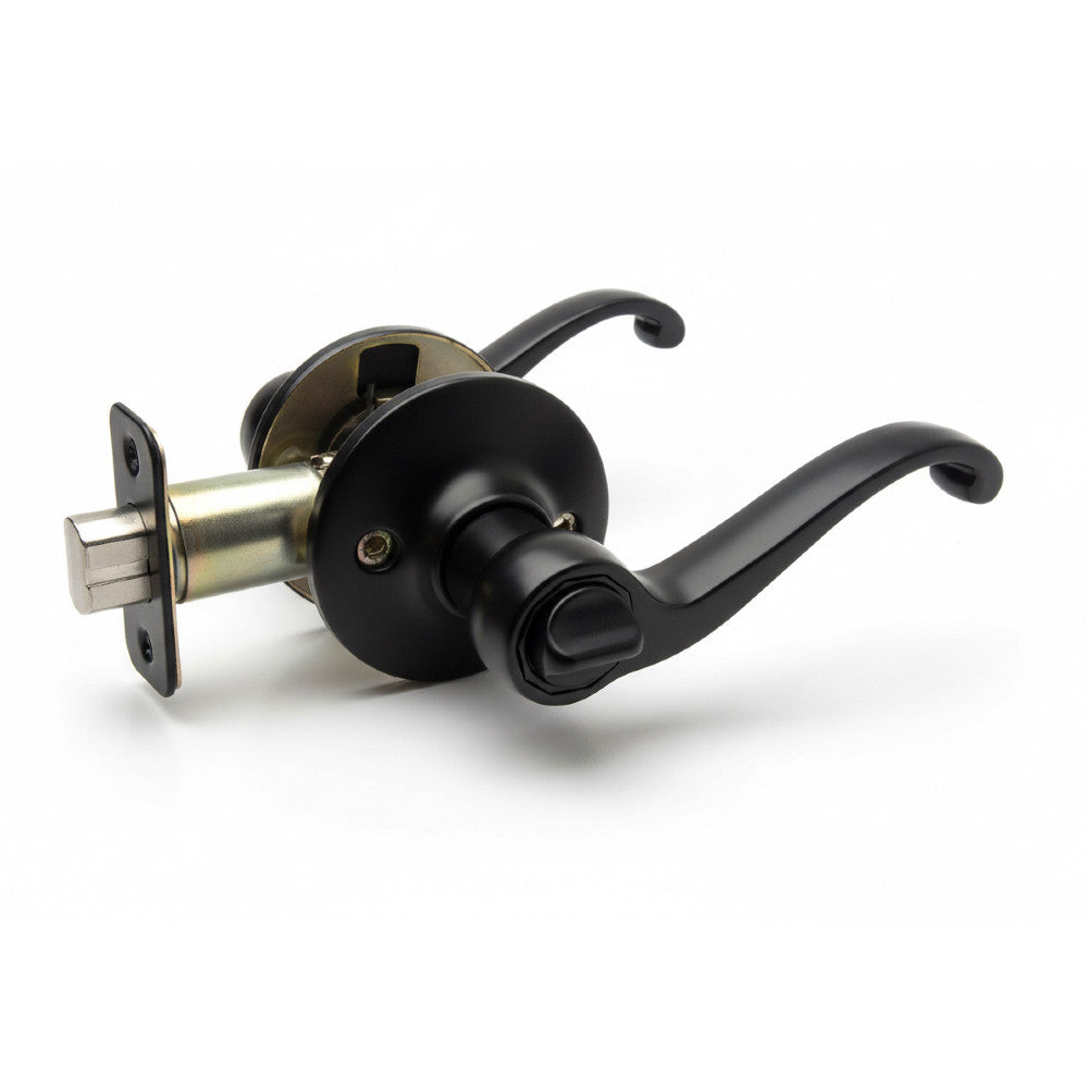 Richmond Privacy Door Lever, Matte Black