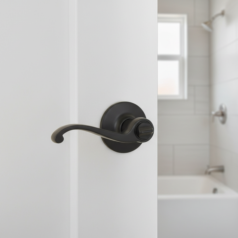 Richmond Privacy Door Lever, Matte Black