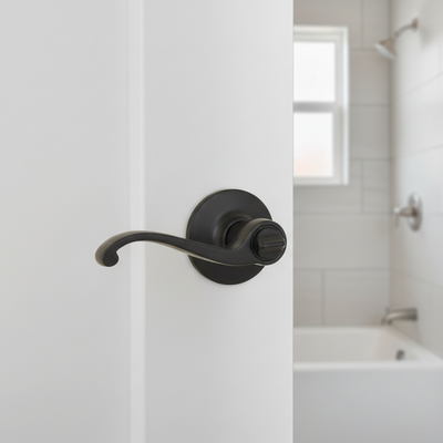 Richmond Privacy Door Lever, Matte Black