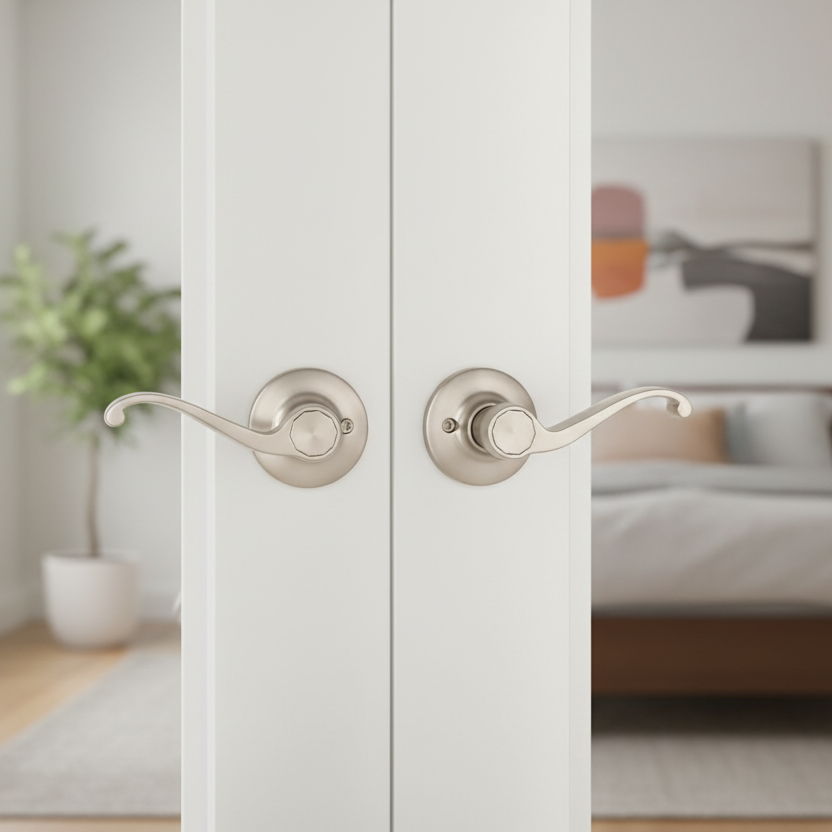 Richmond Dummy Door Lever, Satin Nickel