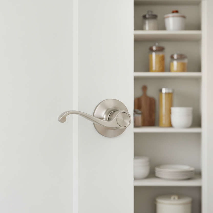 Richmond Passage Door Lever, Satin Nickel