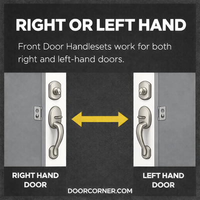 Keeneland Design Satin Brass Contemporary Handleset with Kain Lever