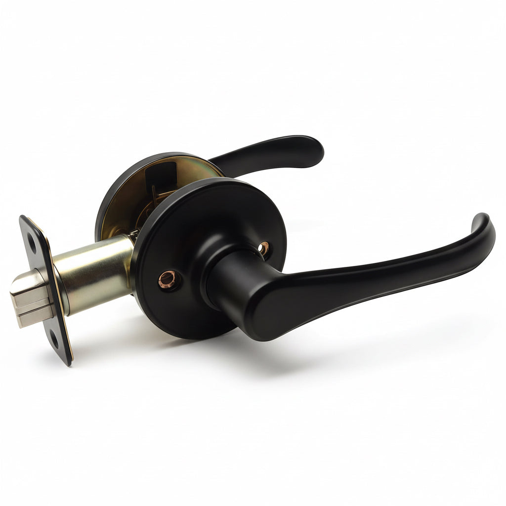 Rochester Passage Door Lever, Matte Black