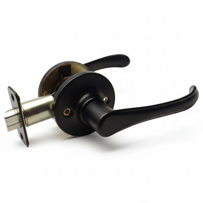 Rochester Passage Door Lever, Matte Black