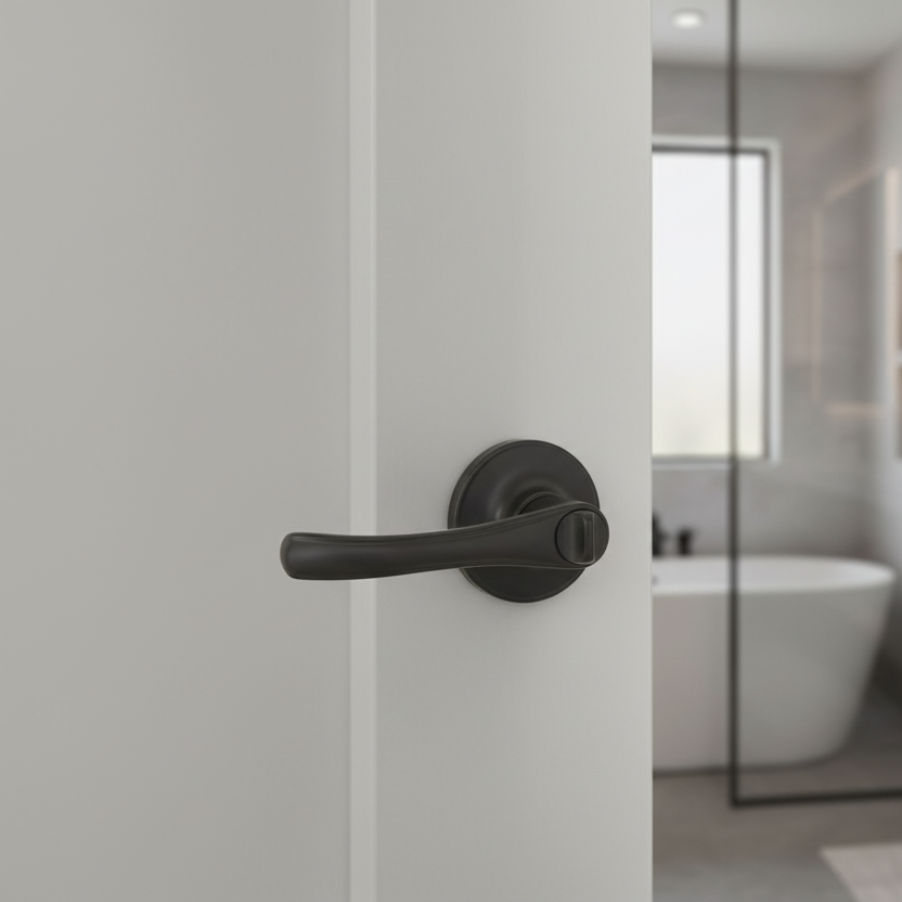 Rochester Privacy Door Lever, Matte Black