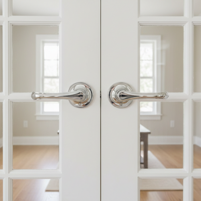 Rochester Dummy Door Lever, Polished Chrome