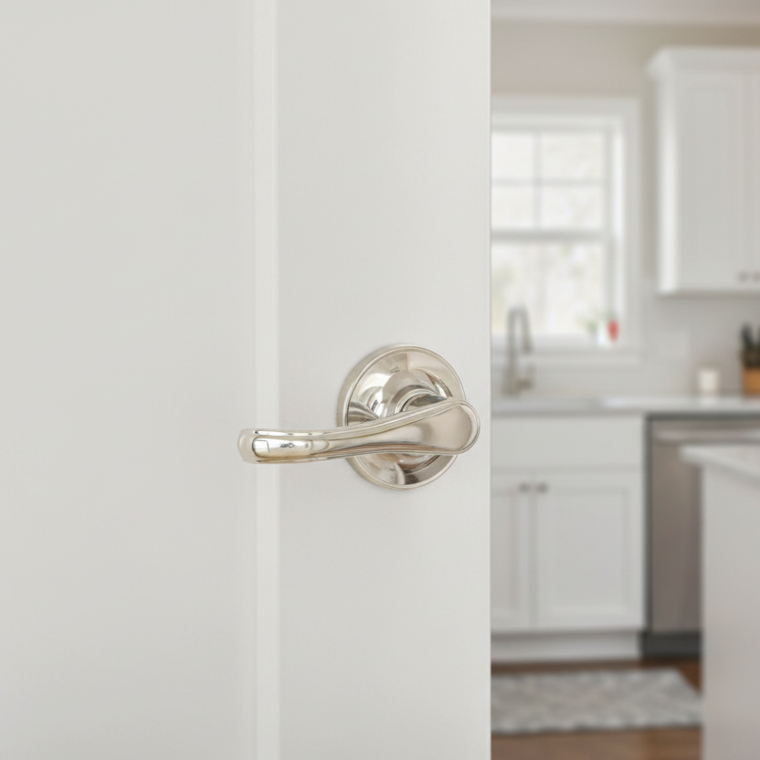 Rochester Passage Door Lever, Polished Chrome