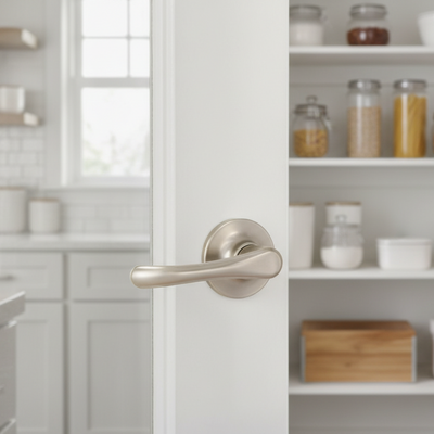 Rochester Passage Door Lever, Satin Nickel