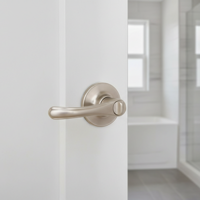 Rochester Privacy Door Lever, Satin Nickel