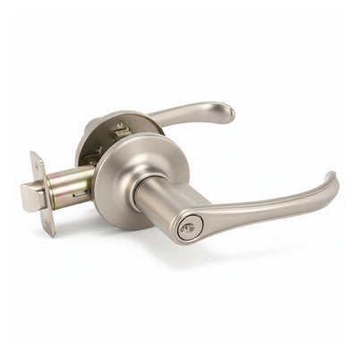 Rochester Entry Door Lever, Satin Nickel
