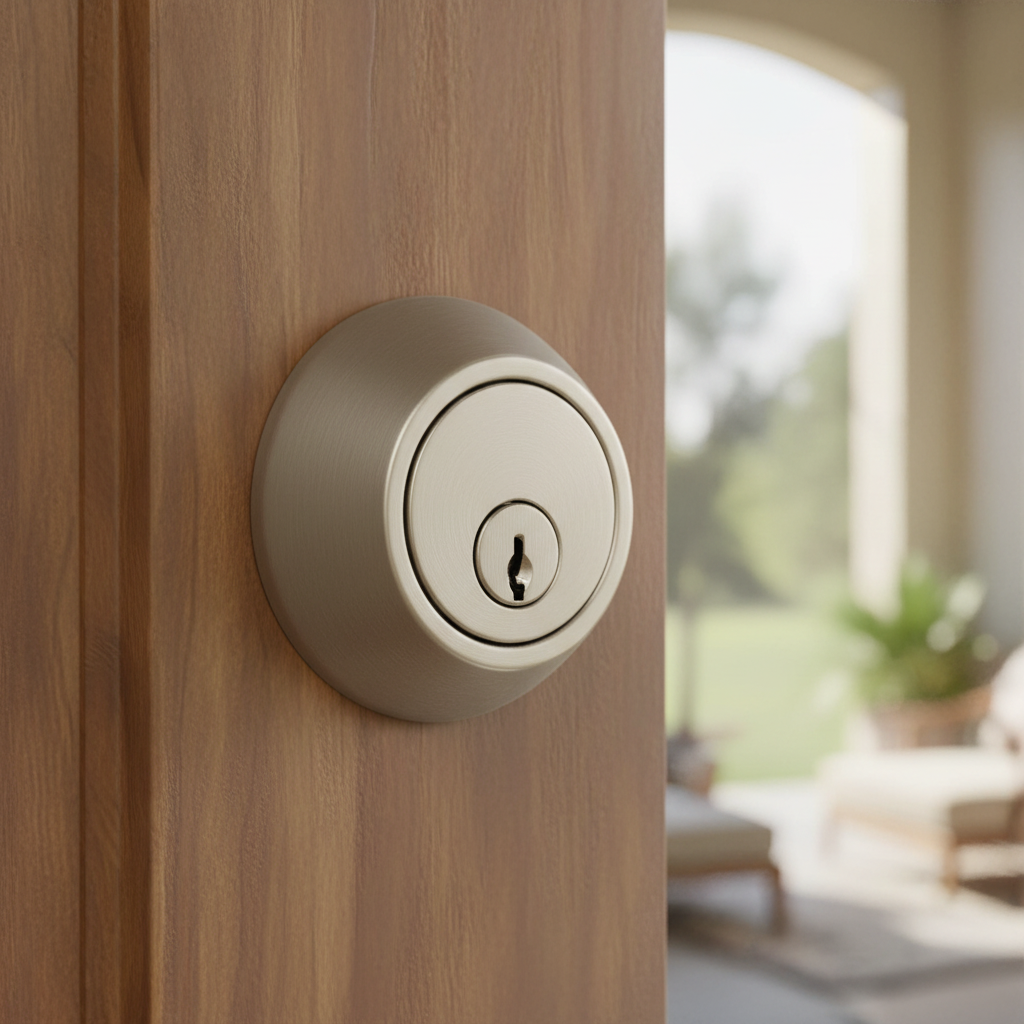 Cosmas Satin Nickel Double Cylinder Deadbolt