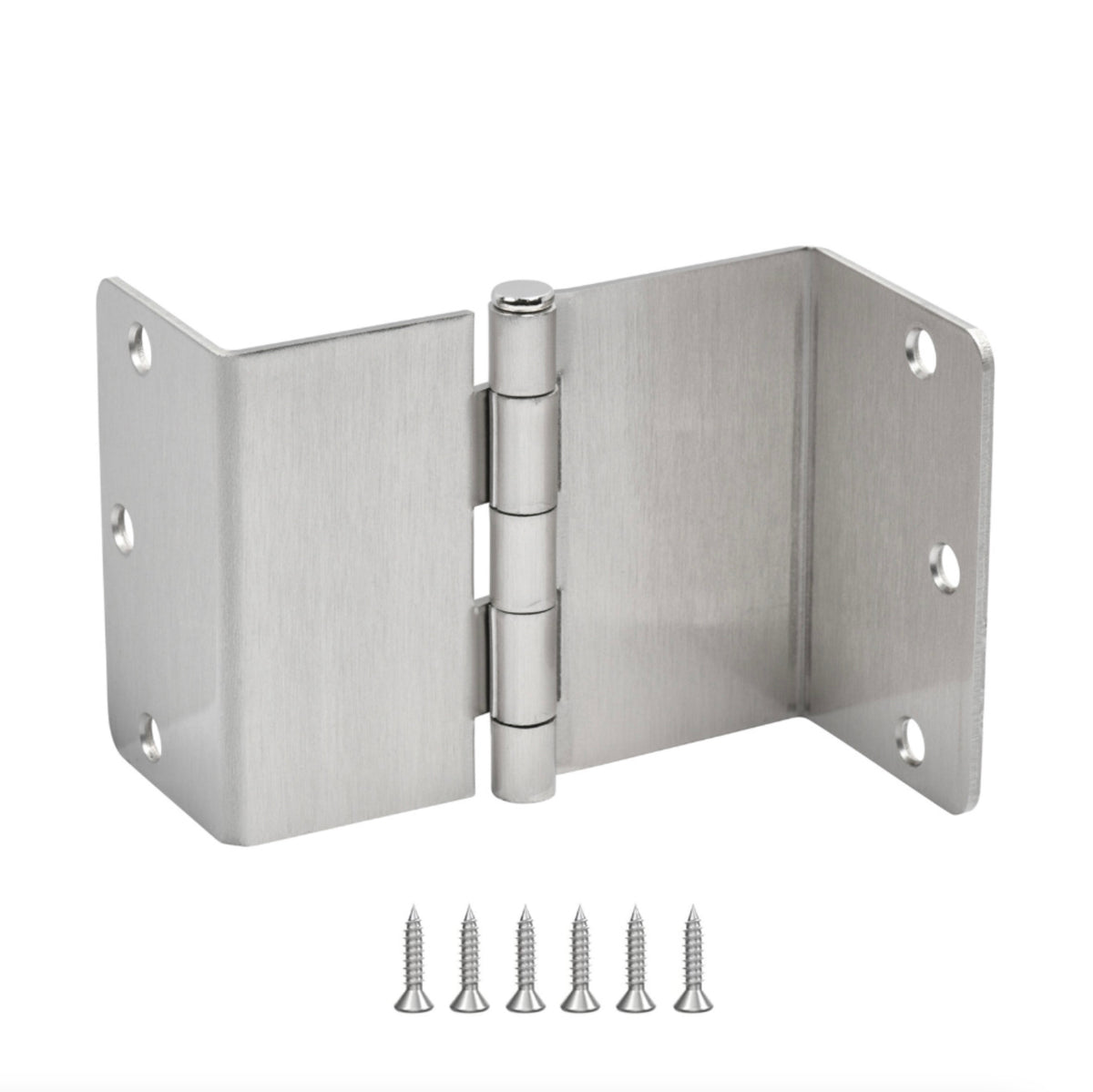 Cosmas Satin Nickel Swing Clear Door Hinge 3-1/2&quot; with 1/4&quot; Radius Corners: 58016