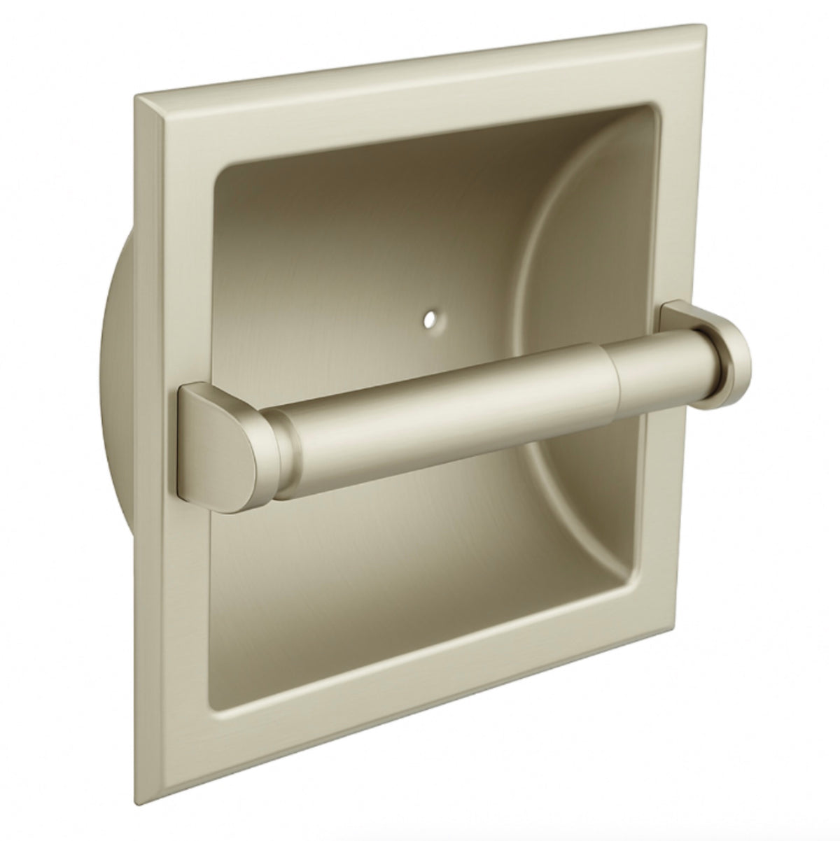 Designers Impressions Satin Nickel Recessed Toilet / Tissue Paper Holder