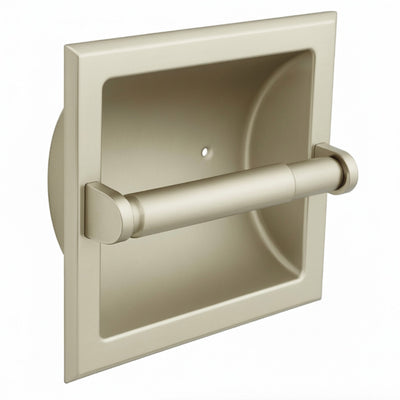 Designers Impressions Satin Nickel Recessed Toilet / Tissue Paper Holder