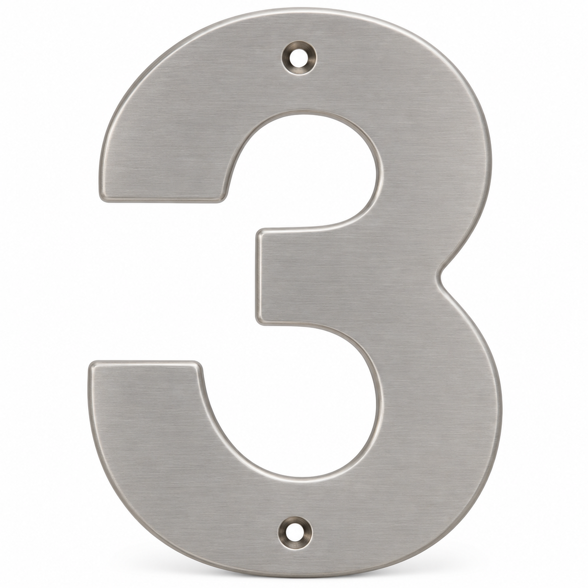 Modern 5" Satin Nickel House Numbers