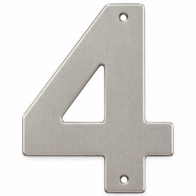 Modern 5" Satin Nickel House Numbers