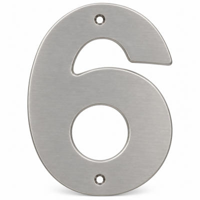 Modern 5" Satin Nickel House Numbers