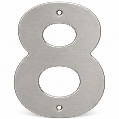 Modern 5" Satin Nickel House Numbers