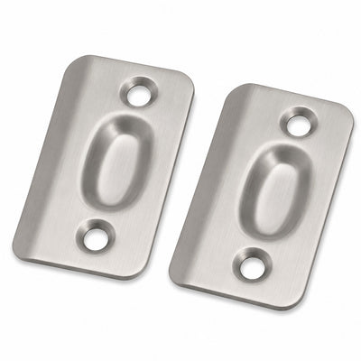 Replacement Ball Catch Strike Plates, Satin Nickel (Pair)