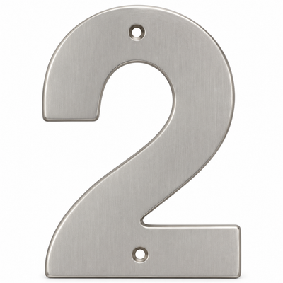 Modern 5" Satin Nickel House Numbers