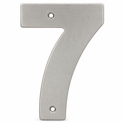 Modern 5" Satin Nickel House Numbers