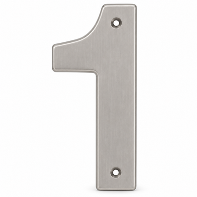 Modern 5" Satin Nickel House Numbers
