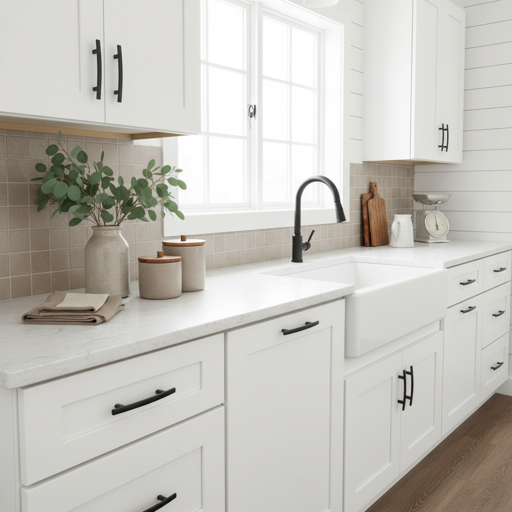 Cosmas 2363-224FB Flat Black Subtle Arch Cabinet Pull