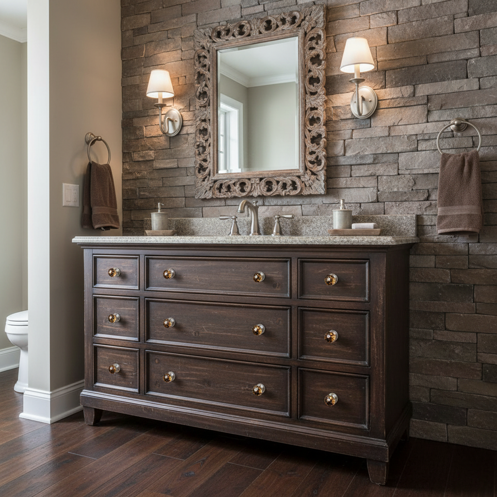 Cosmas 5268ORB-A Oil Rubbed Bronze &amp; Amber Glass Cabinet Knob