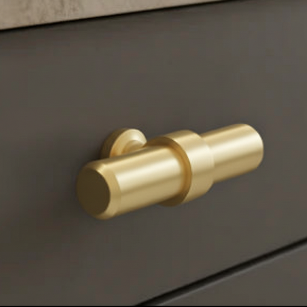 Cosmas 181BG Brushed Gold Euro Style T Bar Knob