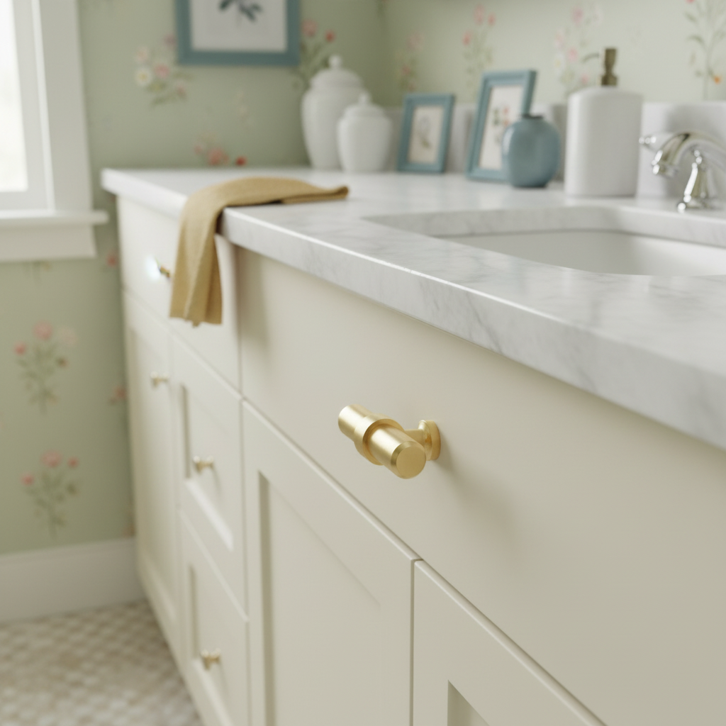 Cosmas 181BG Brushed Gold Euro Style T Bar Knob