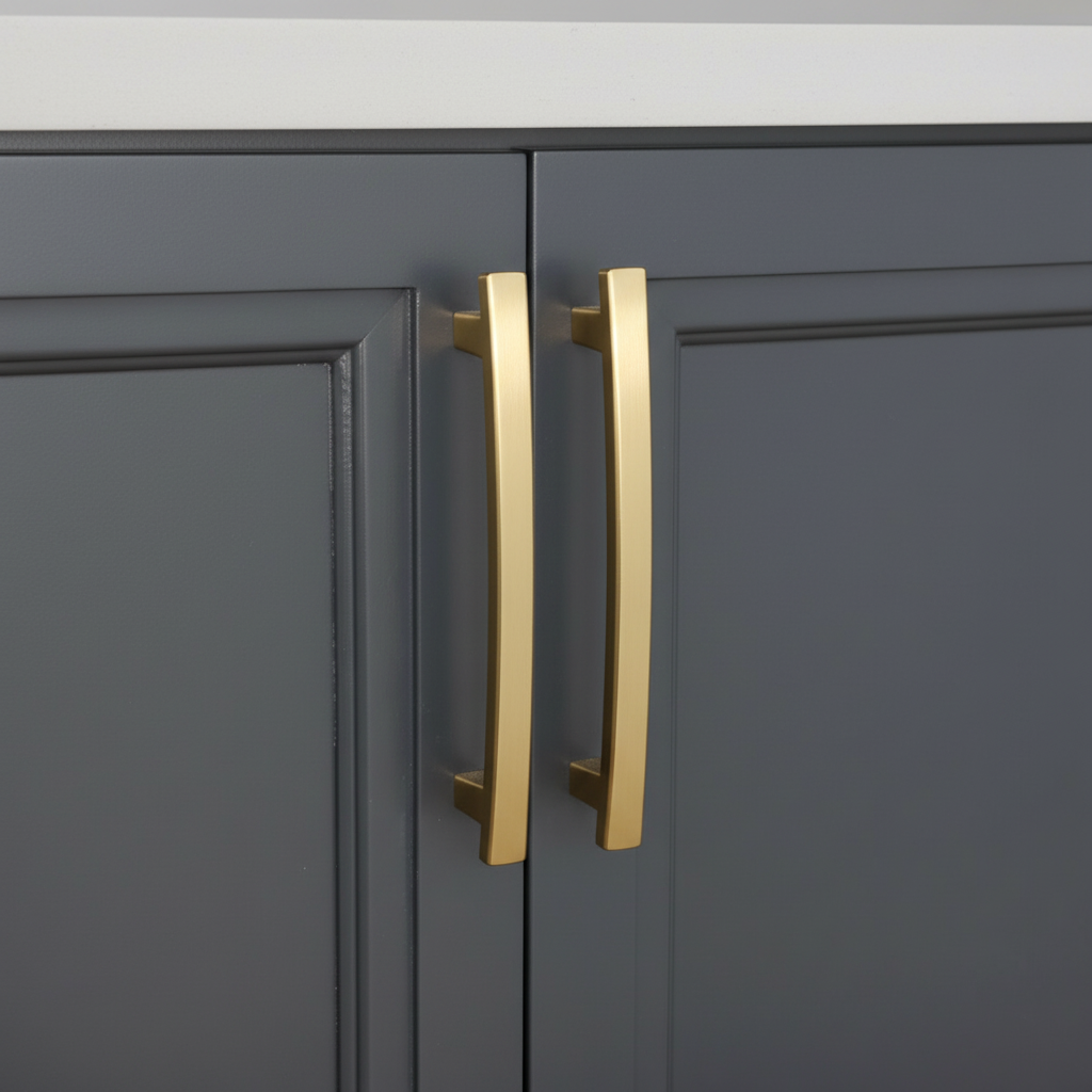 Cosmas 5239BG Brushed Gold Contemporary Arch Cabinet Pull