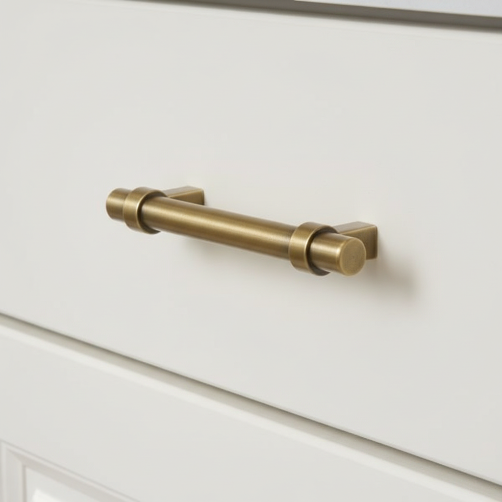 Cosmas 161-3.5BAB Brushed Antique Brass Euro Style Bar Pull