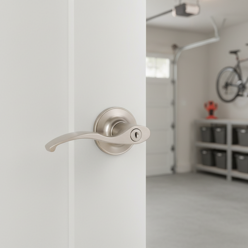 Sedona Entry Door Lever, Satin Nickel