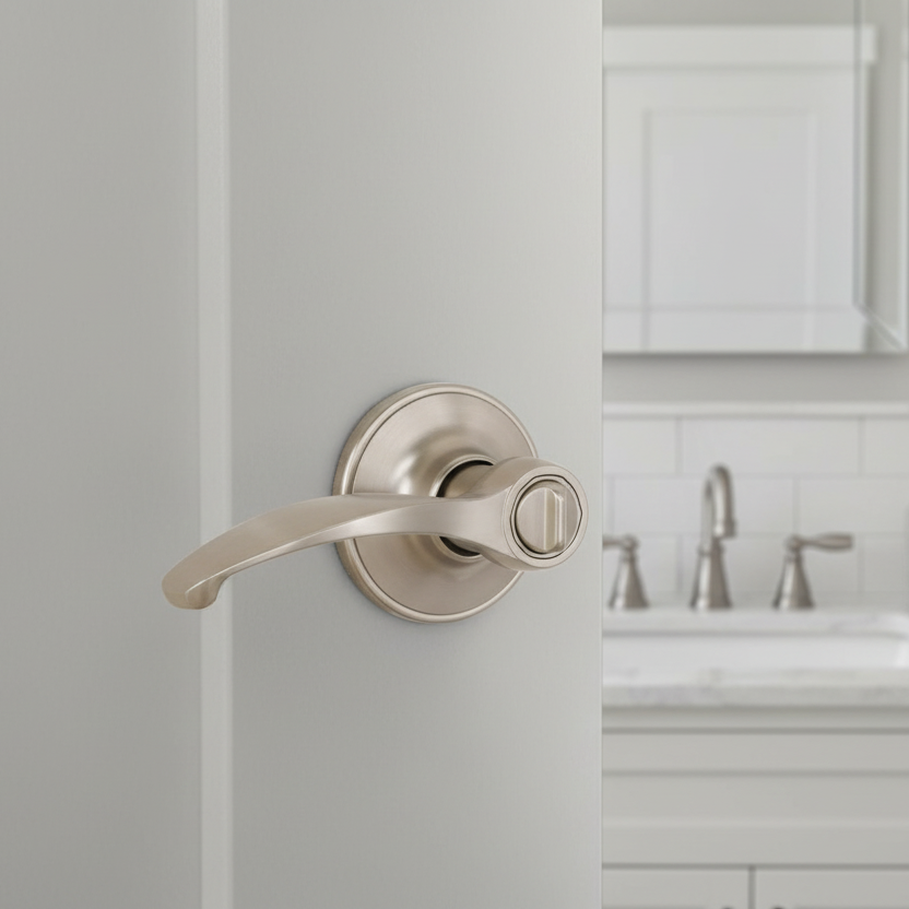 Sedona Privacy Door Lever, Satin Nickel