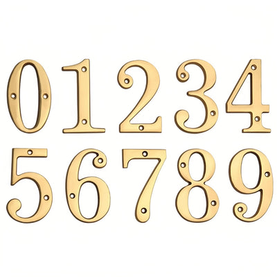 Solid Brass 4" House Numbers