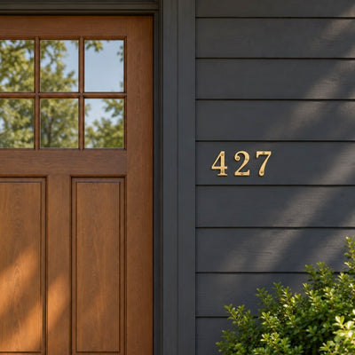 Solid Brass 4" House Numbers