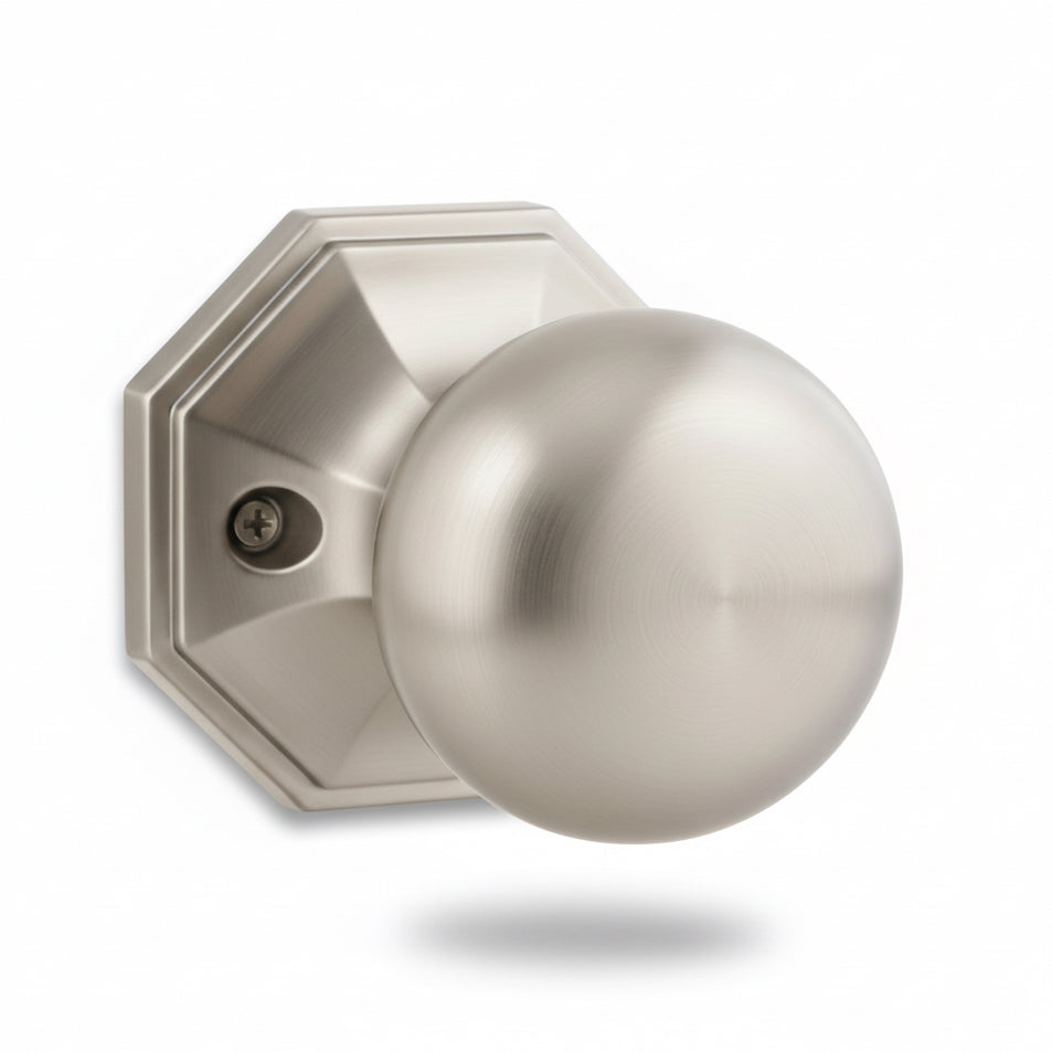 Stanton Dummy Door Knob, Satin Nickel