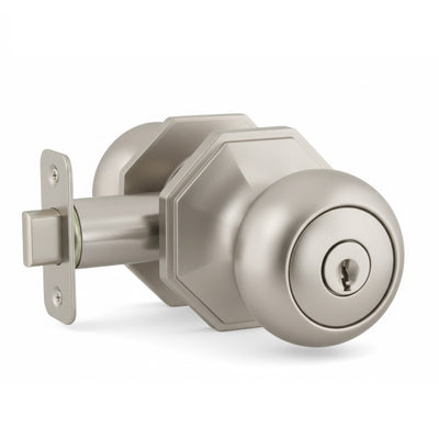 Stanton Keyed Entry Door Knob, Satin Nickel