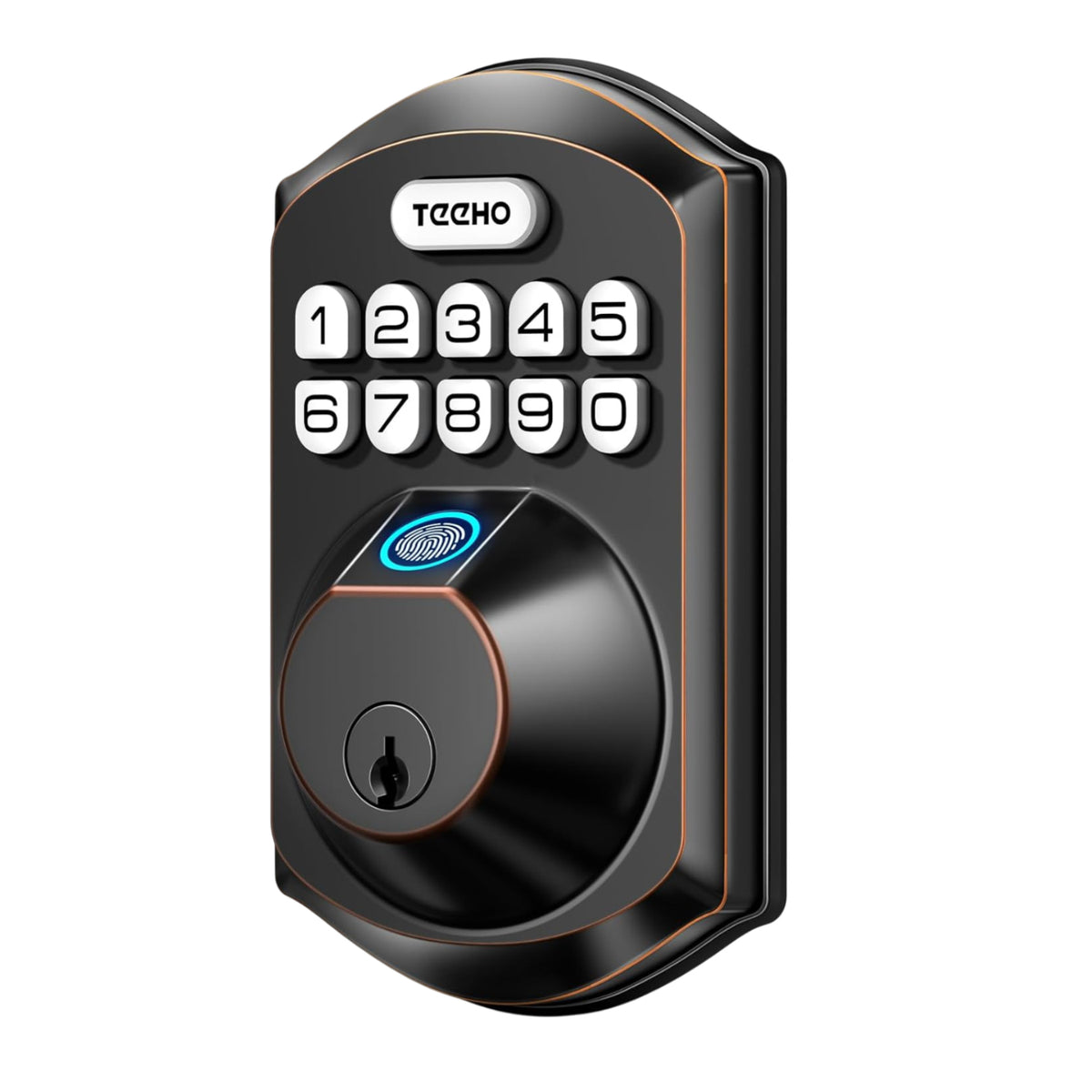 Keyless Entry TE002 Oil Rubbed Bronze Fingerprint and Keypad Deadbolt